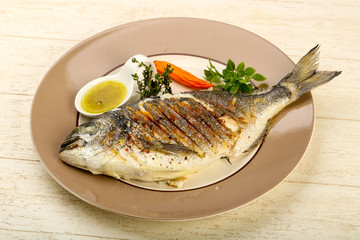 Grilled dorado fish