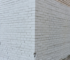 House corner, brick wall