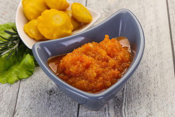 Zucchini squash caviar