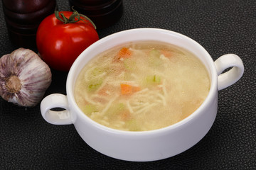 Chicken soup with noodles