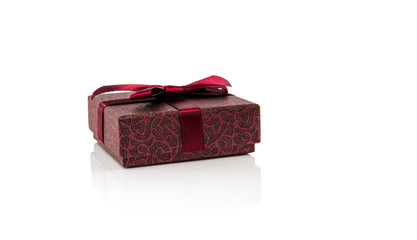 small box present red wrapped