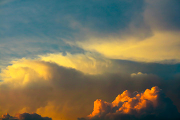 sunset and cloud in dark sky soft cloud