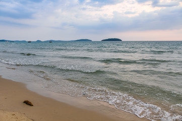 Empty beach in Otres Beach near Sihanoukville, Cambodia