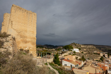 Fototapeta na wymiar Town view from the caste of Jijona or Xixona in Alicante province