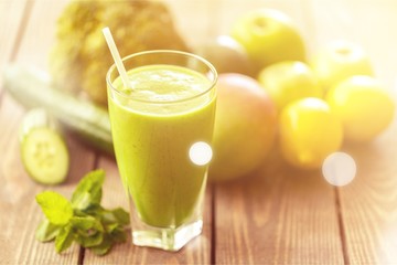 healthy juice made of freshly juiced fruits