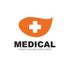 Obraz premium Medical and healthcare logo design vector template