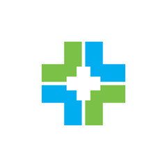 Medical and healthcare logo design vector template