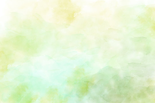 Green watercolor abstract background. Watercolor green background. Abstract green texture.