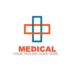 Medical and healthcare logo design vector template