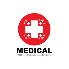 Medical and healthcare logo design vector template