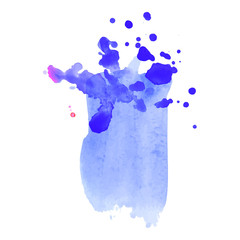 Color watercolor splash on white background. Abstract watercolor background.