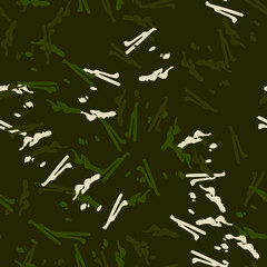 Forest camouflage of various shades of green and white colors