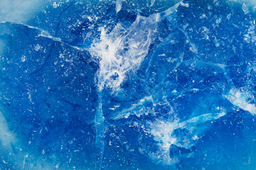 Blue ice with cracks and rifts
