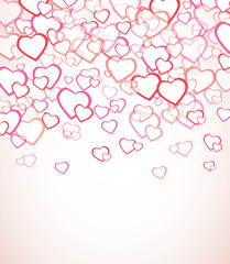 Valentine day background with heart shape balloons and empty space for your text. Valentine's day sale poster.