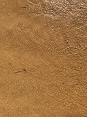 Wet sand on a beach 