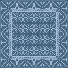 Fashion Design Print With Geometric Pattern. Vector Illustration. For Modern Interior Design, Fashion Textile Print, Wallpaper. Pastel blue color