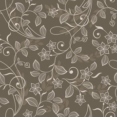 Seamless flowers wallpaper pattern