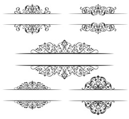 Vintage calligraphic vector design elements