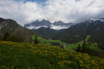 Beautiful mountains of the Dolomites