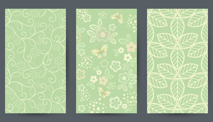 Spring card designs set