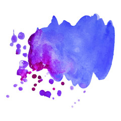 Color watercolor splash on white background. Abstract watercolor background.