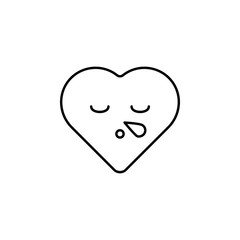 emoji feeling icon. Element of heart emoji for mobile concept and web apps illustration. Thin line icon for website design and development, app development