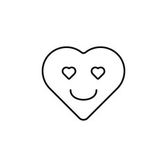 emoji grateful icon. Element of heart emoji for mobile concept and web apps illustration. Thin line icon for website design and development, app development