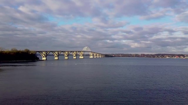 Queen Alexandrine Bridge in Denmark From Drone