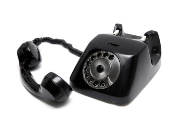 Black vintage telephone