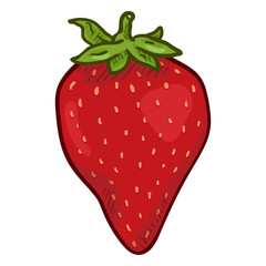 Vector Cartoon Red Strawberry