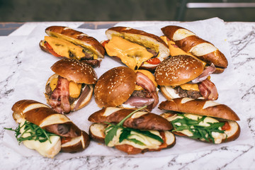 Different types of sandwiches