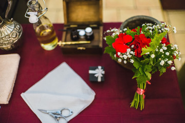 Set for baptizing in a church