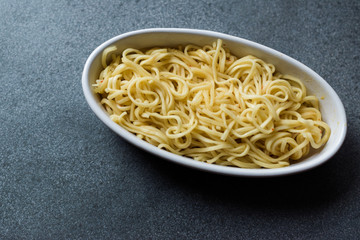 Instant Curry Flavored Ramen Noodles served with Chopsticks.
