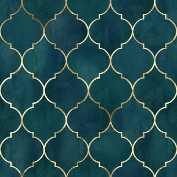 Fototapeta Vintage decorative grunge indian, moroccan seamless pattern