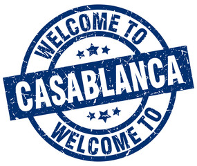 welcome to Casablanca blue stamp