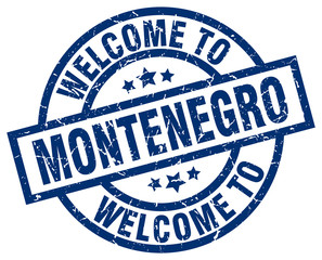 welcome to Montenegro blue stamp