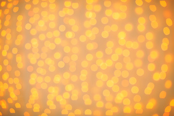 Beautiful gold lights as background. Bokeh effect