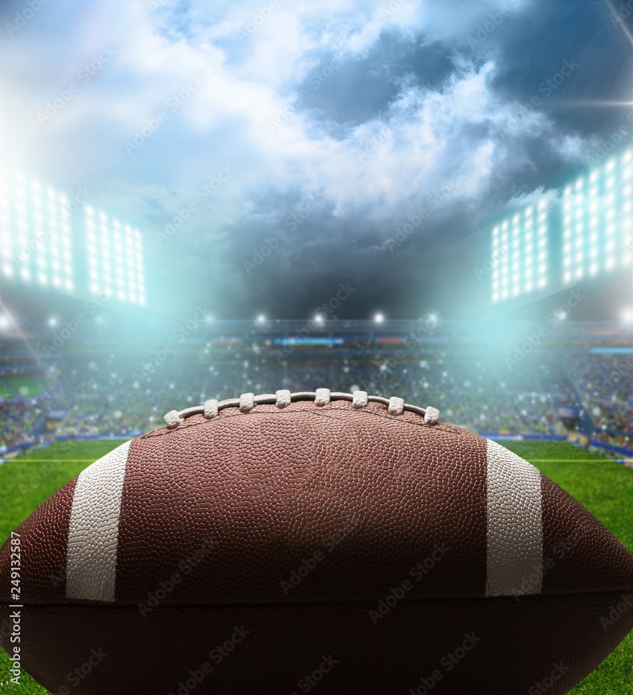 Wall mural american football ball on background