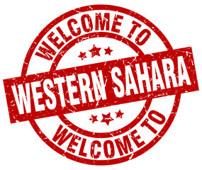 welcome to Western Sahara red stamp