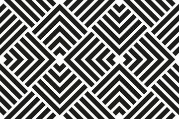 Seamless background for your designs. Modern vector black and white ornament. Geometric abstract pattern