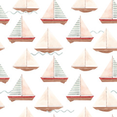 Watercolor marine pattern