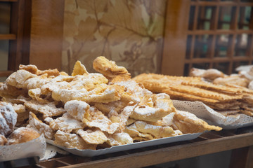 Chiacchiere or carnival frappe - typical Italian dessert