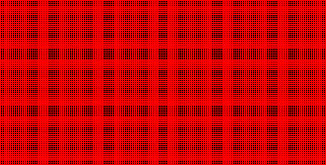 Abstract minimal texture. Halftones of black dots on red background. Perforated backdrop.