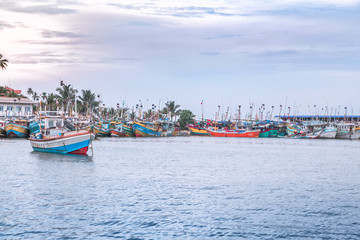 Sri Lanka. Early morning fishing boats