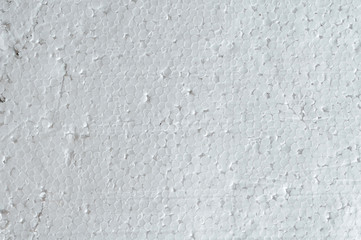 Texture of white foamed polystyrene foam sheet
