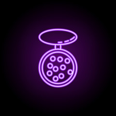 women's blusher icon. Elements of Beauty, make up, cosmetics in neon style icons. Simple icon for websites, web design, mobile app, info graphics