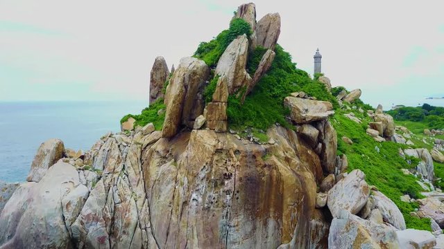 A beautiful small little Island with a Lighthouse - Pure Nature - Asia