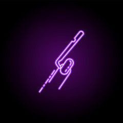 Obraz premium manicure icon. Elements of Beauty, make up, cosmetics in neon style icons. Simple icon for websites, web design, mobile app, info graphics