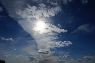 blue sky with clouds