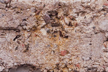 Background from dirty old cement with a rough surface close-up